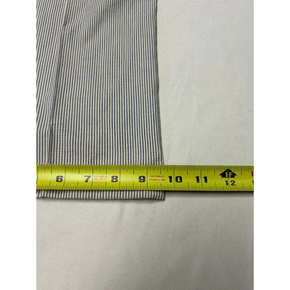 Vintage‎ NWT AKA Eddie Bauer Mens Seersucker White Striped Pleated Pants 40X34